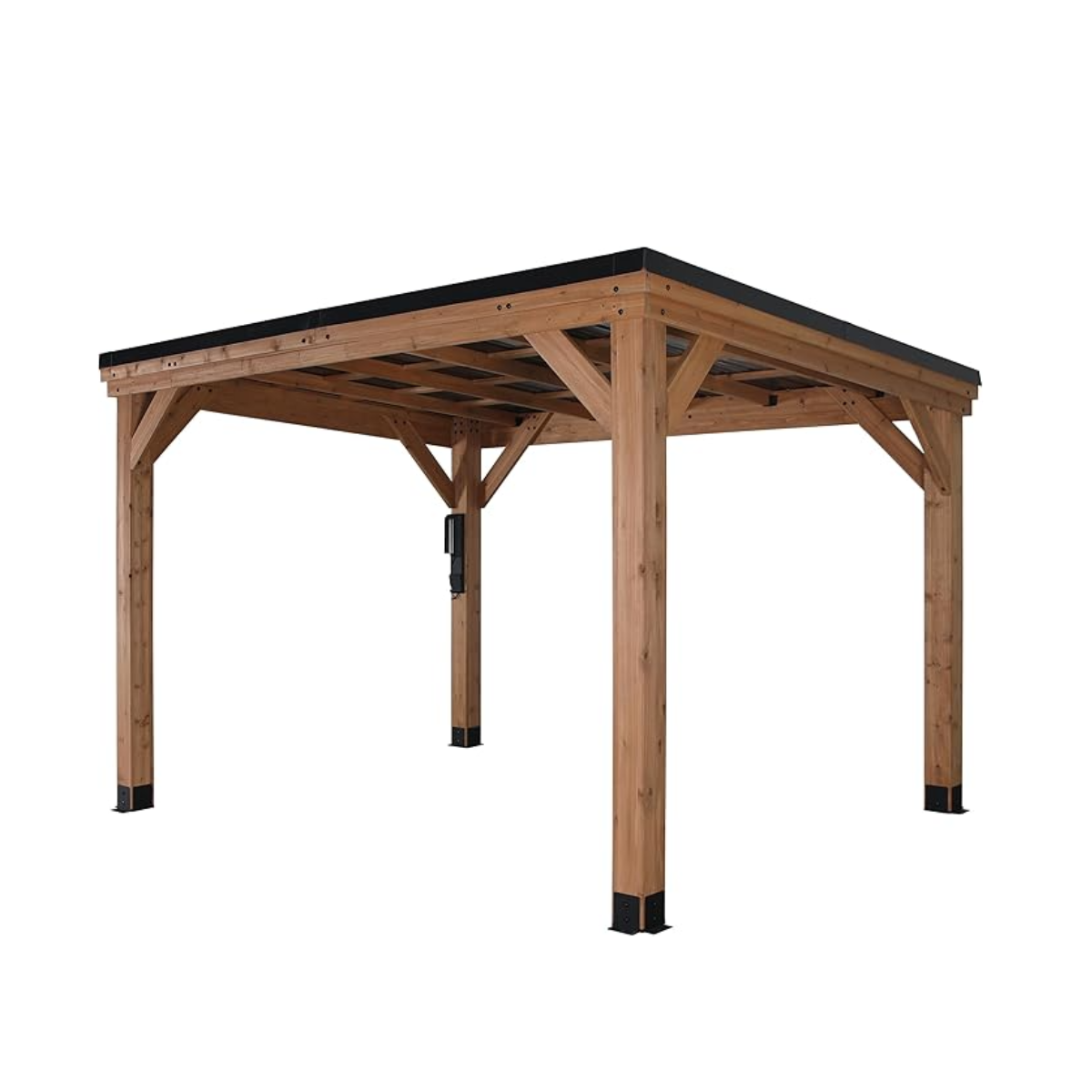 khriz-product-2-image-1 Backyard Discovery 12' x 9.5' Arcadia Slope Roof Cedar Gazebo with PowerPort - Image 1