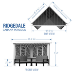 Backyard Discovery Ridgedale Traditional Pergola with Built-in Conversation Seating - Image 3