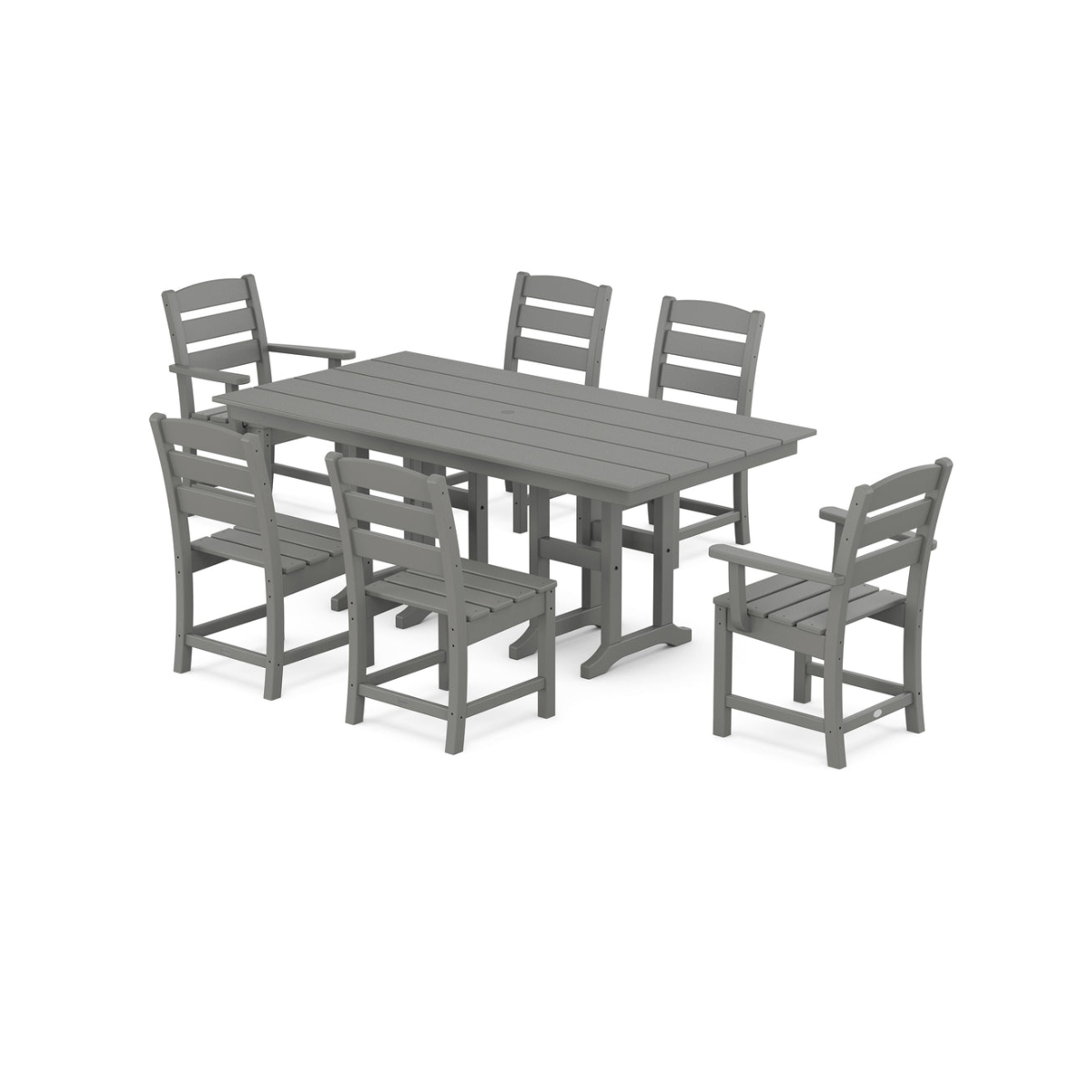 khriz-product-47-image-1 Polywood Lakeside 7-Piece Farmhouse Dining Set – Slate Grey - Image 1