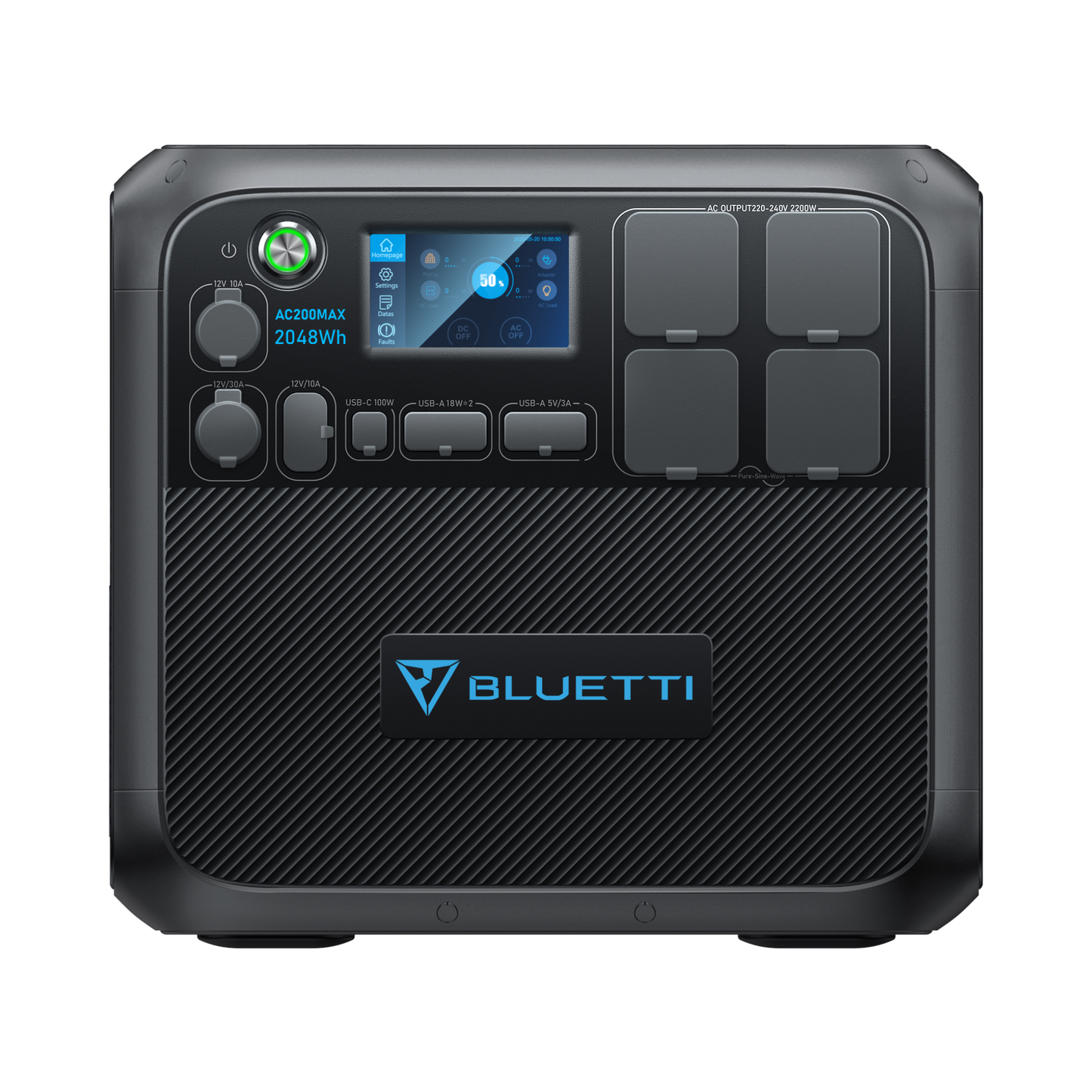 khriz-product-5-image-1 Bluetti Portable Generator 2200W With 350W Solar Panel Included, AC200MAX 2048Wh Solar Generator W/ 4 2200W AC Outlets, Expandable to 8192Wh for Home Backup - Image 1